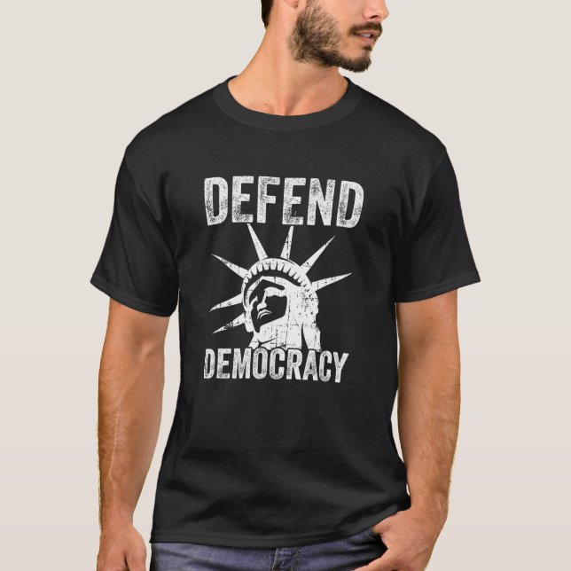 Verteidigung der Demokratie Schutz der Stimmrechte T-Shirt (Vorderseite)