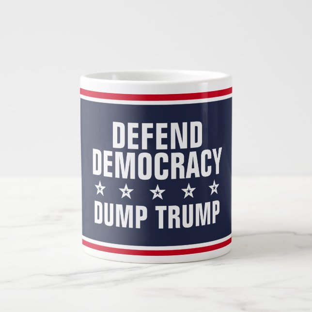 Verteidigung der Demokratie - Trump Jumbo-Tasse (Vorderseite)