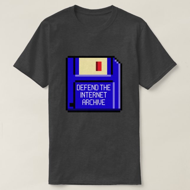 Verteidigung der Internet Archive-Diskette T-Shirt (Design vorne)