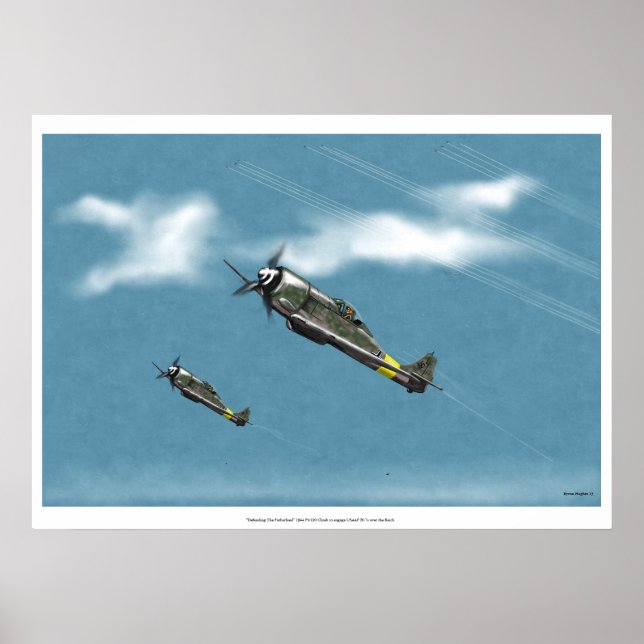Verteidigung der Reich Fw190-Power-Climb Poster (Vorne)