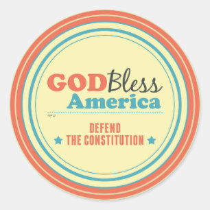 Verteidigung der Verfassung Runder Aufkleber