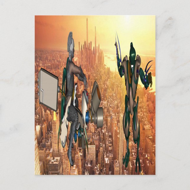 Verteidigung des Planeten Erde Postkarte (Vorderseite)