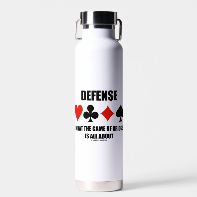 Verteidigung, worum es beim Spiel der Brücke geht Trinkflasche (Vorne)
