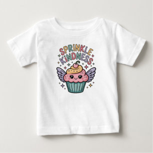 Verteile Freundlichkeit Cupcake Baby T-shirt