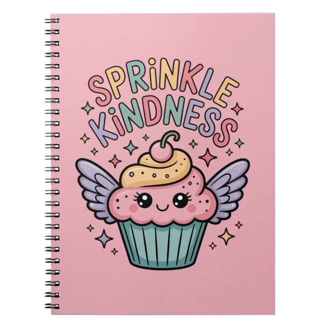 Verteile Freundlichkeit | Cupcake Notizblock (Vorderseite)