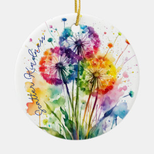 Verteile Güte Regenbogen Löwenzahn positiv Keramik Ornament