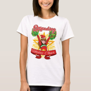 Verteilen Holiday Cheer Cheerleader Weihnachten T-Shirt