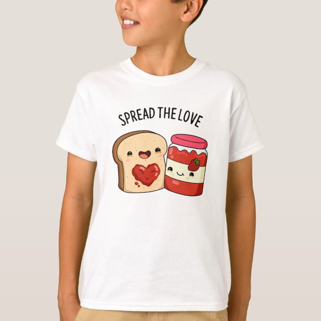 Verteilen Sie die Liebe Funny Jam und Brot Pub T-Shirt (Vorderseite)