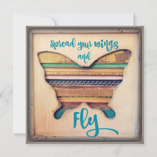 Verteilen Sie Ihre Flügel und Fly Inspiration Card