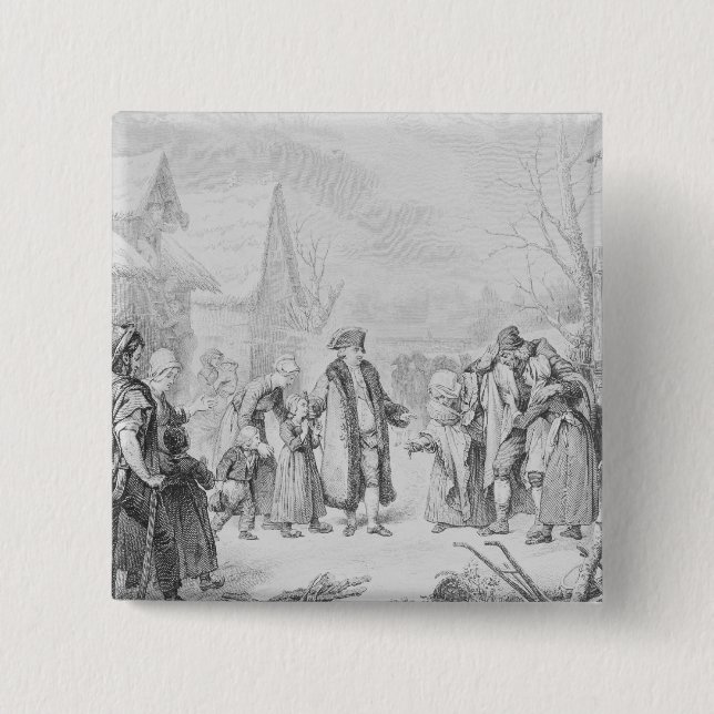 Verteilende Almosen Louis XVI Button (Vorderseite)
