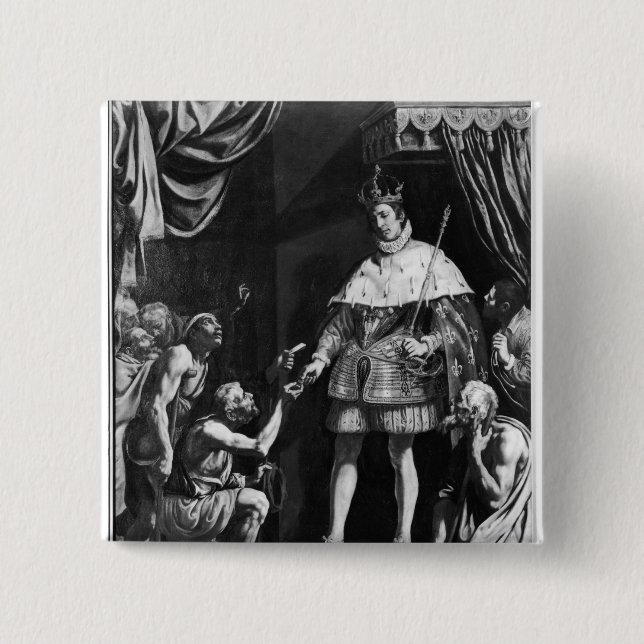 Verteilende Almosen St. Louis, c.1615-20 Button (Vorderseite)