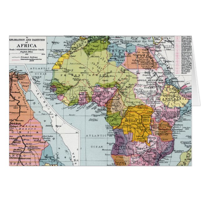 VERTEILTES AFRIKA, 1914 (Vorderseite (Horizontal))
