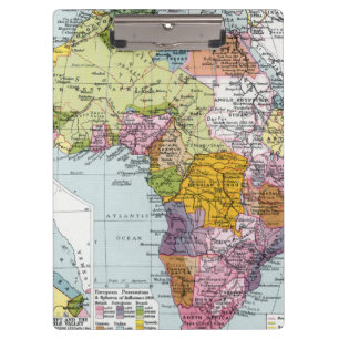 VERTEILTES AFRIKA, 1914 KLEMMBRETT