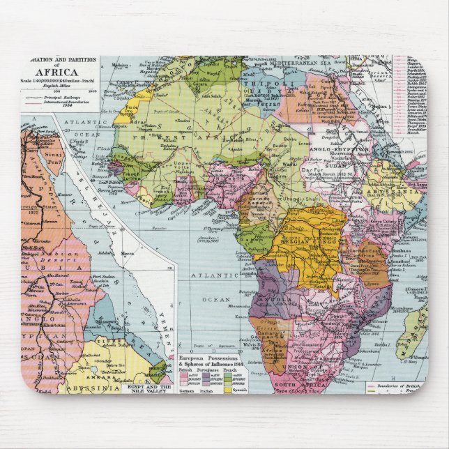 VERTEILTES AFRIKA, 1914 MOUSEPAD (Vorne)
