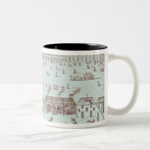 Verteilung des Brotes am Tuileries Kiosk Zweifarbige Tasse