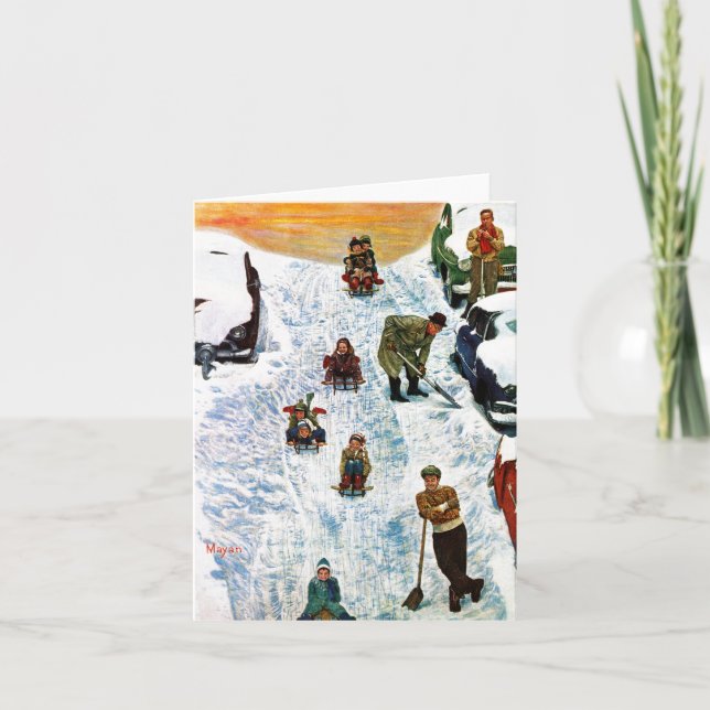 Verteilung und Ausgraben Feiertagskarte (Vorderseite)