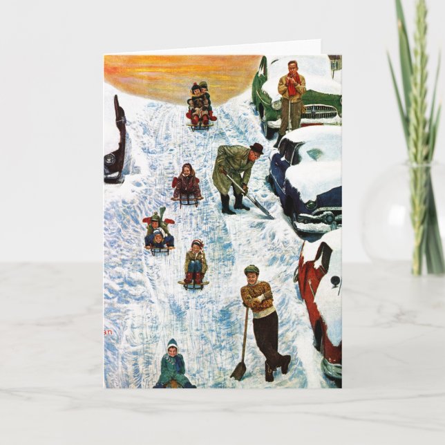 Verteilung und Ausgraben Feiertagskarte (Vorderseite)