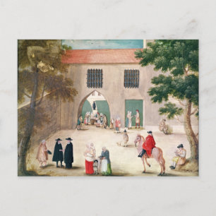 Verteilung von Almen an die Armen Postkarte