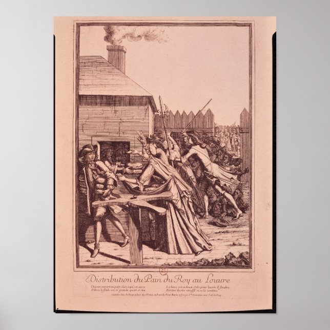 Verteilung von Brot im Louvre Poster (Vorne)