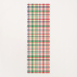 Vertical and horizontal plaid fabric samples  yogamatte