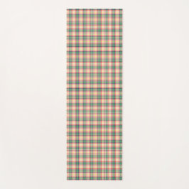 Vertical and horizontal plaid patterns on white  yogamatte