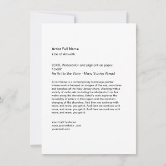 Vertical Artwork Exhibition Art Show Placards Feiertagskarte