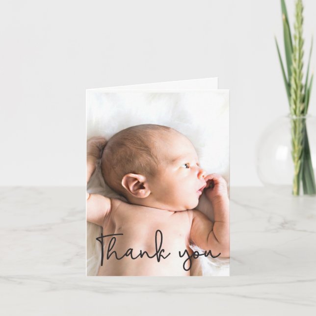 Vertical Baby Foto danke (Vorderseite)