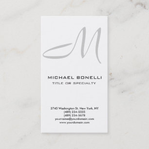 Vertical Park Avenue Monogram Trendy Business Card Visitenkarte