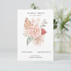 Vertical RSVP-Karte für tropische Böhmen RSVP Karte