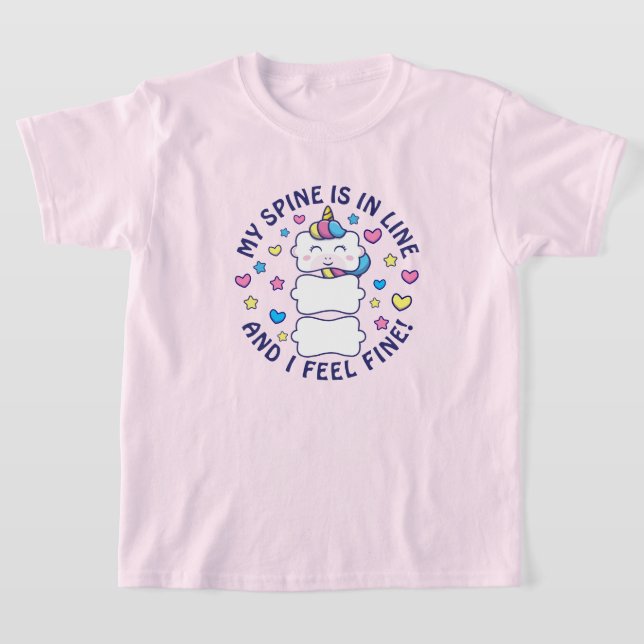 Verticorn™ Meine Wirbelsäule ist in Linie Chiropra T-Shirt (Ablage )