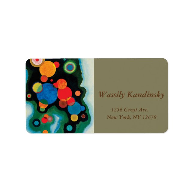 Vertiefung des Impulses von Wassily Kandinsky Adressaufkleber (Vorne)