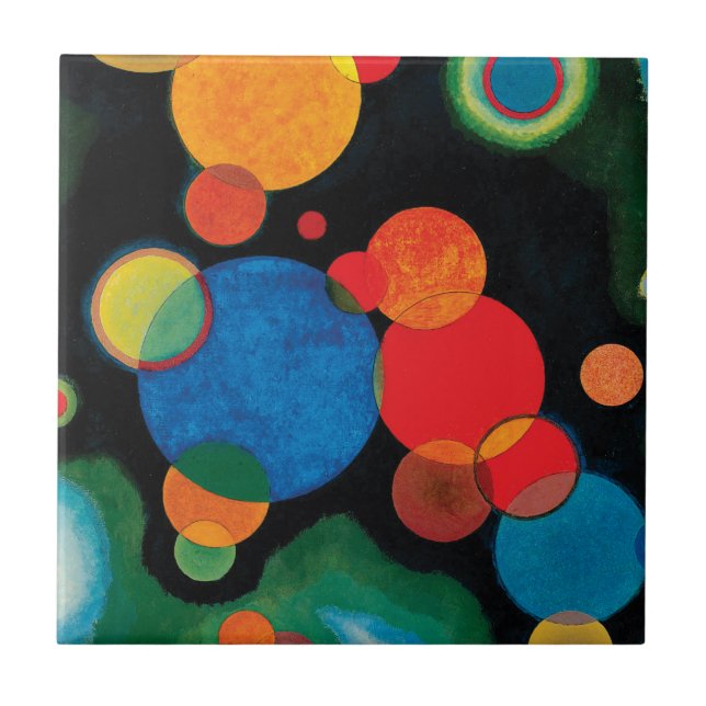 Vertiefung des Impulses von Wassily Kandinsky Fliese (Vorderseite)