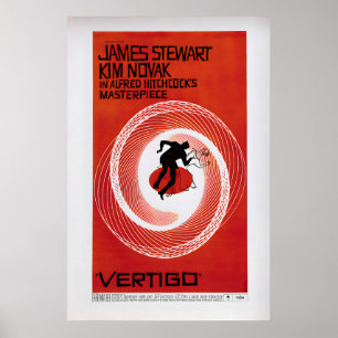 Vertigo Filmplakat Vintage Hitchcock Film Druck Poster