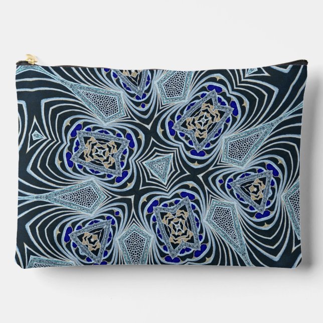 Vertigo Schwarz/Blau-Design Zubehörtasche (Vorderseite)