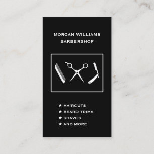 Vertikal Barbershop Barber Hair Shave Social Media Visitenkarte