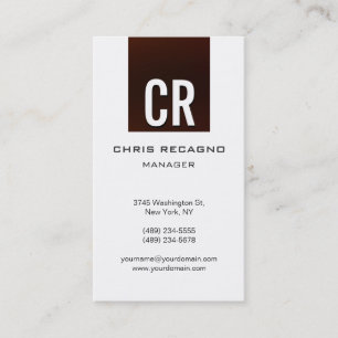 Vertikal-braune, weiße Hintergrundkarte Visitenkarte
