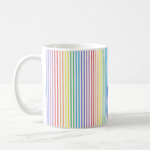 Vertikal gegliederte Regenbogenstreifen Kaffeetasse