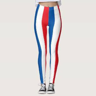 Vertikal gestreifte Farben für die Nationalflagge  Leggings