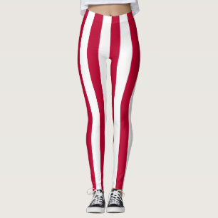 Vertikal gestrichelte japanische Flaggenfarben Leggings