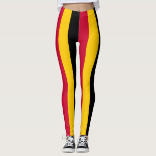 Vertikal gestrichene angolanische Flaggenfarben Leggings