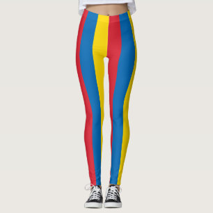 Vertikal gestrichene Farben für die Nationalflagge Leggings