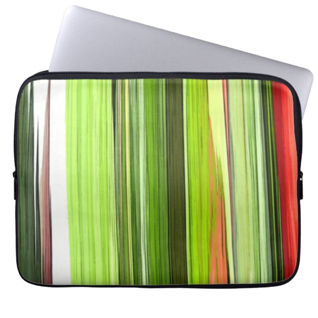 Vertikal grün Abstrakt 422 Laptopschutzhülle (Vorderseite)