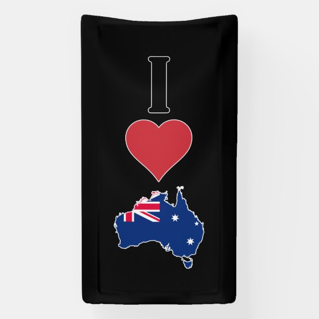 Vertikal I Liebe Australien / Ich Herz Australien Banner (Vertikal)