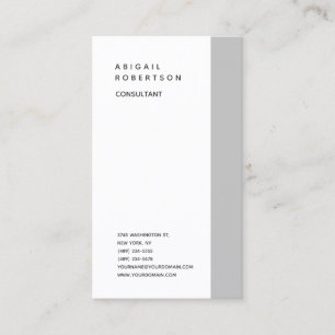 Vertikal Minimalistische Schlichte Moderne Grau We Visitenkarte
