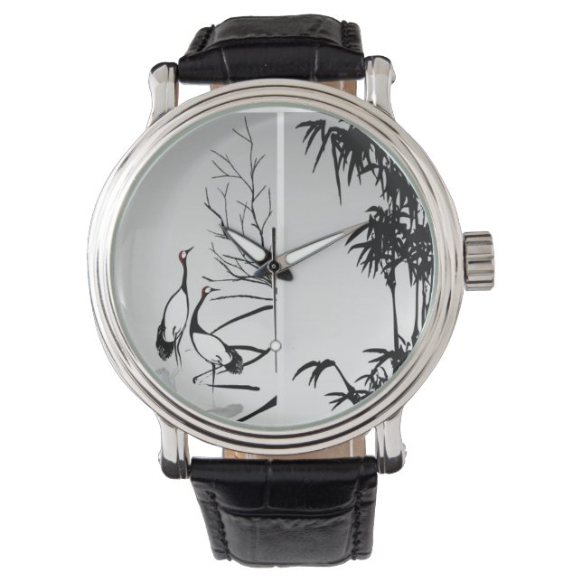 Vertikal-Orientalischer Bildlauf Armbanduhr (Vorderseite)
