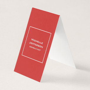 Vertikal Rot Modern Stilvoll Trendig Minimalistisc Visitenkarten
