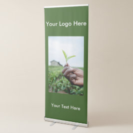 Vertikal rückmachbares Banner aus Teeblatt