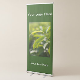 Vertikal rückmachbares Banner aus Teeblatt