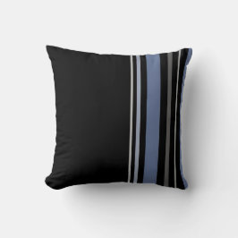 Vertikal Schwarz Multicolor Streifen Pillow Kissen