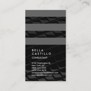 Vertikal Schwarz Streifen Trendy Consultant Visitenkarte